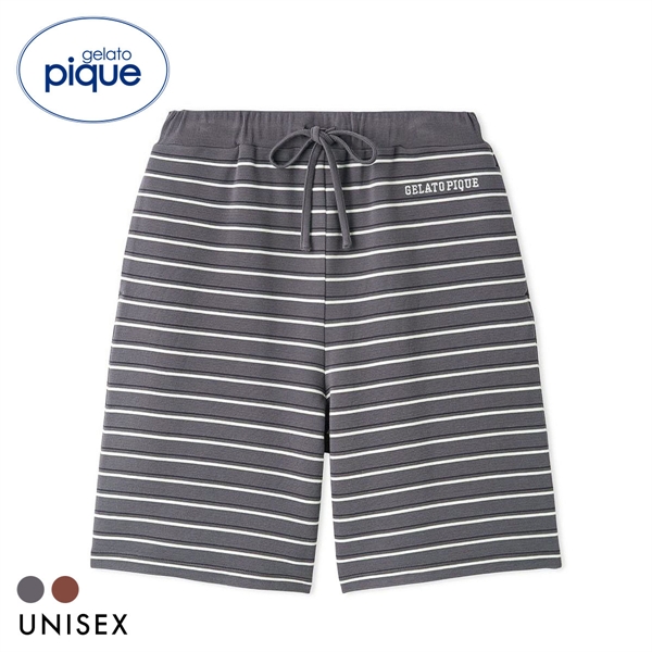 ジェラートピケ ユニセックス UNISEX リップルボーダーハーフパンツ ジェラピケ パジャマ ルームウェア gelato pique