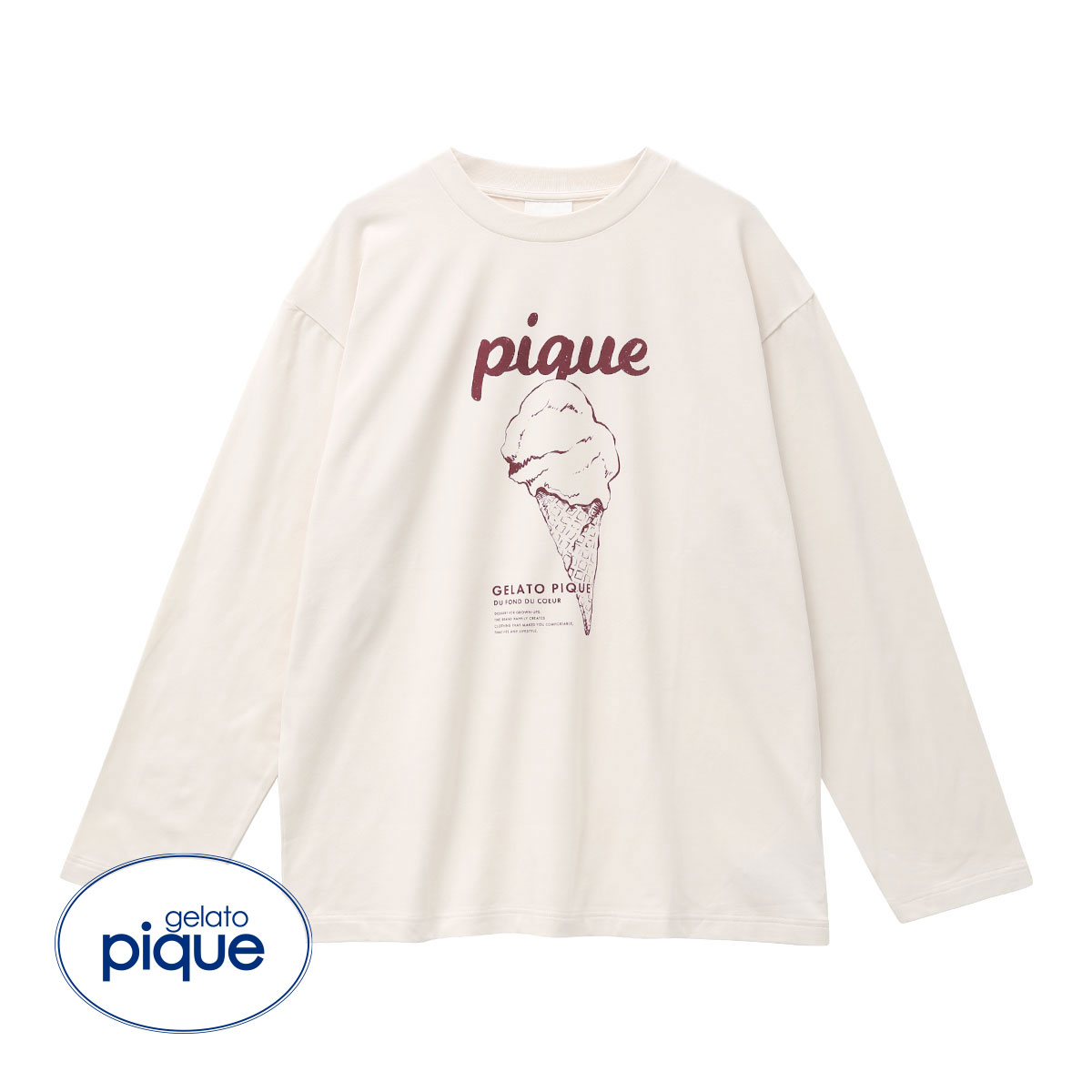 すぐ届く☆gelato pique ペアできる♪ ルームウェア Tシャツ WILDSIDE】【UNISEX】ベアモチーフロングTシャツ｜ルームウェア