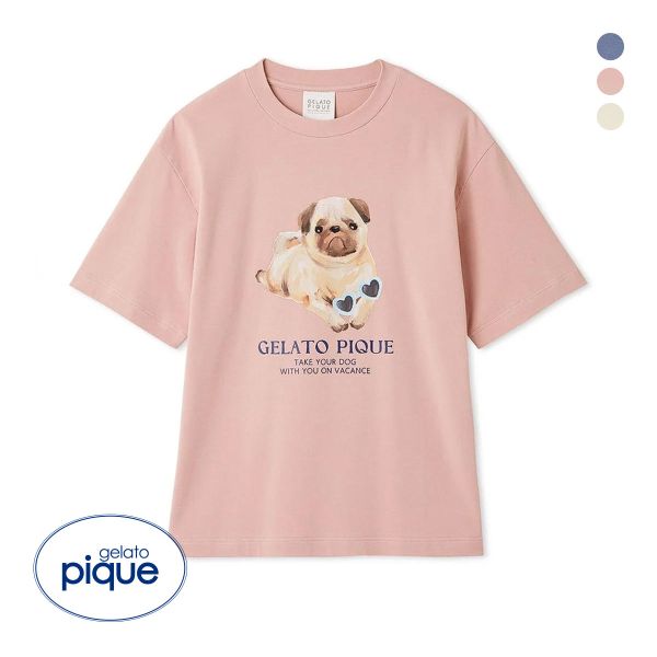 ジェラートピケ ユニセックス ワンポイントTシャツ ジェラピケ ルームウェア gelato pique UNISEX