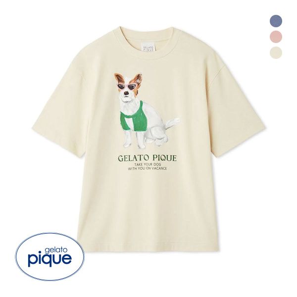 ジェラートピケ ユニセックス ワンポイントTシャツ ジェラピケ ルームウェア gelato pique UNISEX