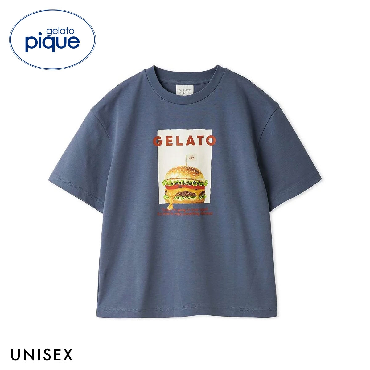ジェラートピケ ユニセックス 接触冷感 HIGH CALORIEワンポイントTシャツ ジェラピケ UNISEX パジャマ ルームウェア gelato pique(NV-ネイビー-S-M)