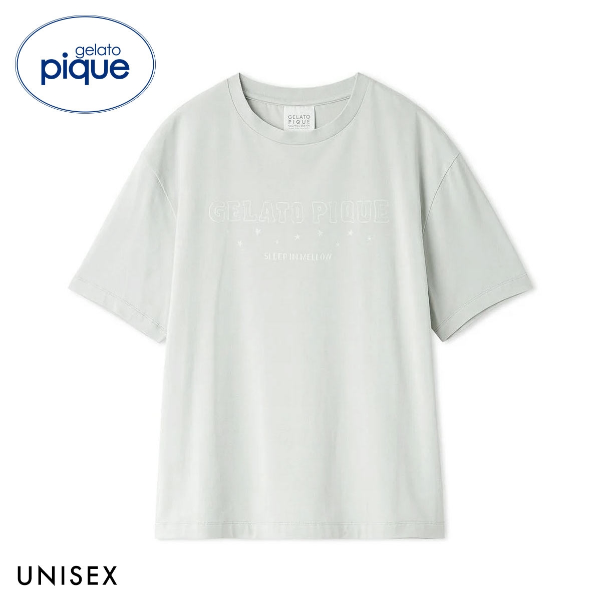 ジェラートピケ ユニセックス UNISEX カレッジロゴTシャツ ジェラピケ パジャマ ルームウェア gelato pique(MI-ミント-S-M)