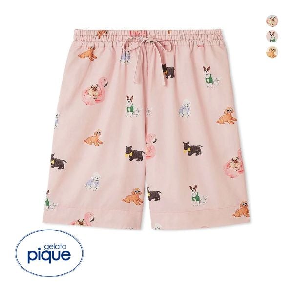 ジェラートピケ ユニセックス SUMMER DOG総柄ハーフパンツ ジェラピケ ルームウェア gelato pique UNISEX