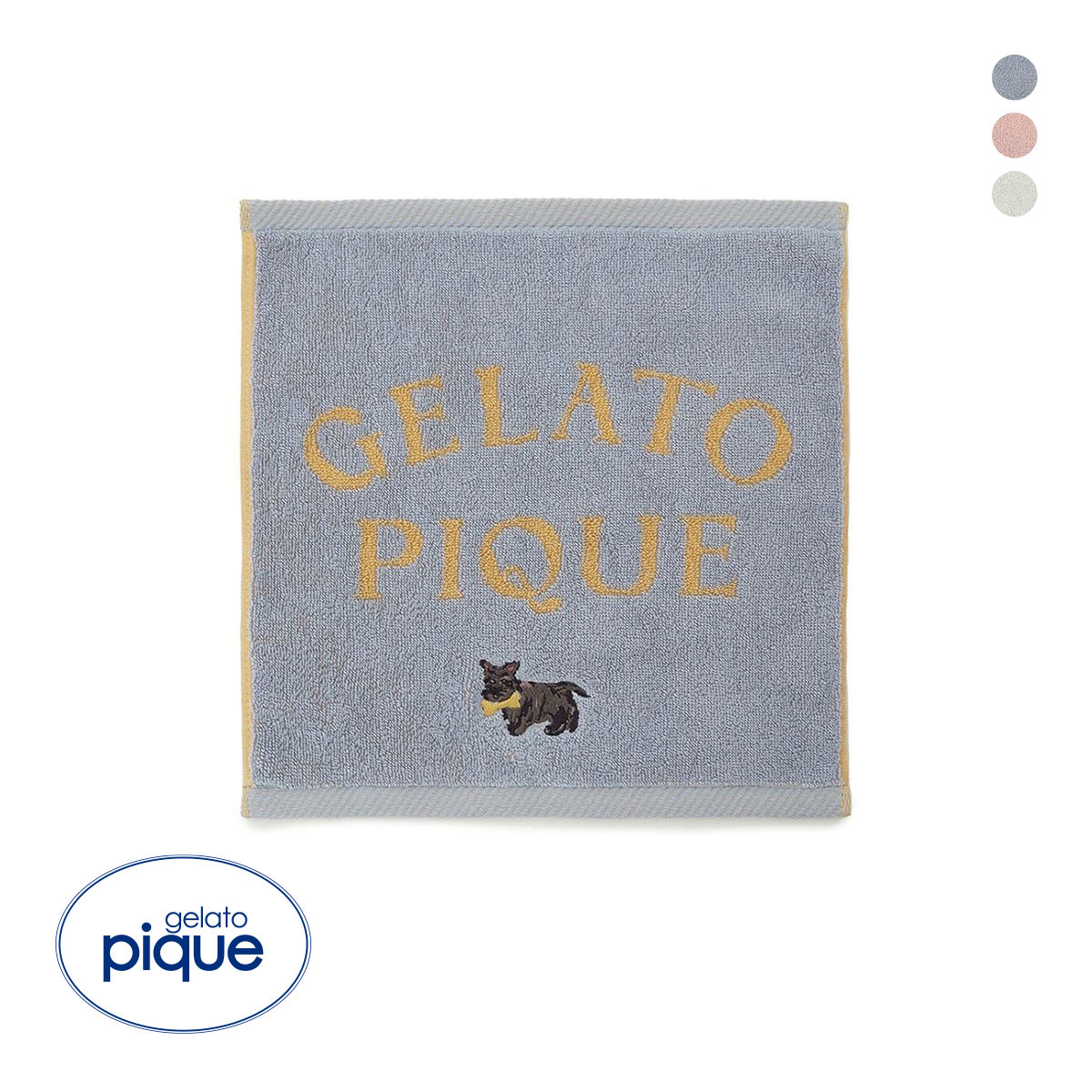ジェラートピケ ユニセックス SUMMER DOG ハンドタオル ジェラピケ gelato pique UNISEX(BU-ブルー-Free)