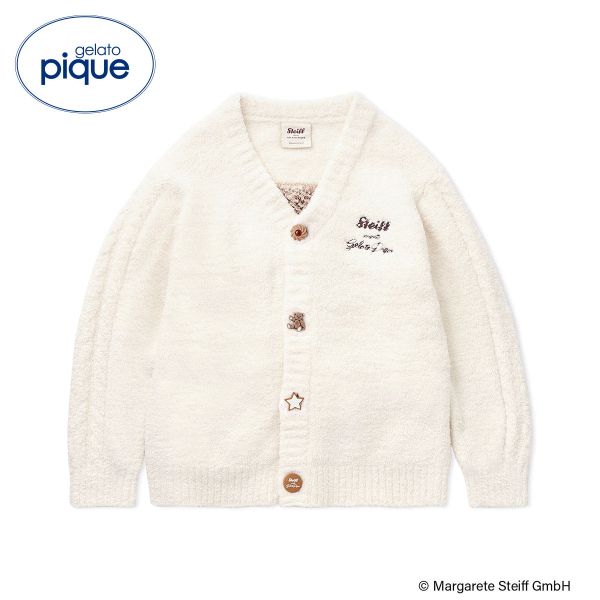 ジェラートピケ ユニセックス シュタイフ UNISEX パウダージャガードカーディガン ジェラピケ ルームウェア gelato pique Steiff