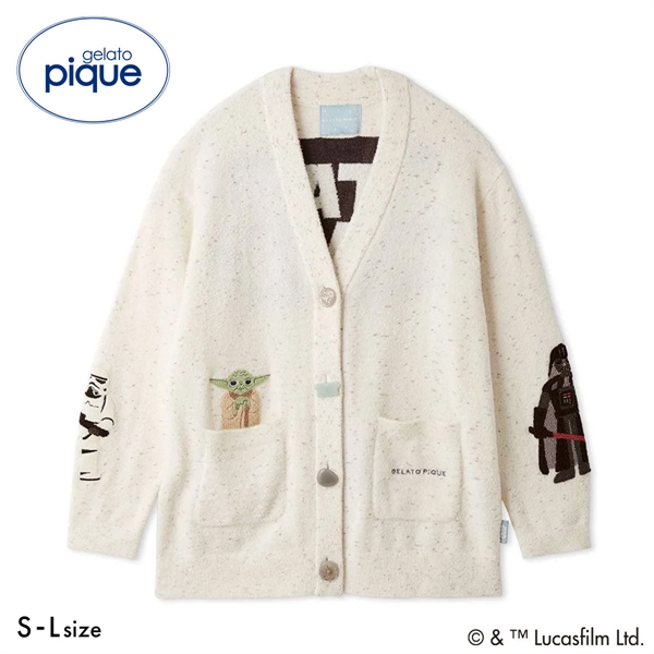 ジェラートピケ STAR WARS ユニセックス スムーズィーキャラクターワッペンカーディガン ジェラピケ スターウォーズ gelato pique UNISEX