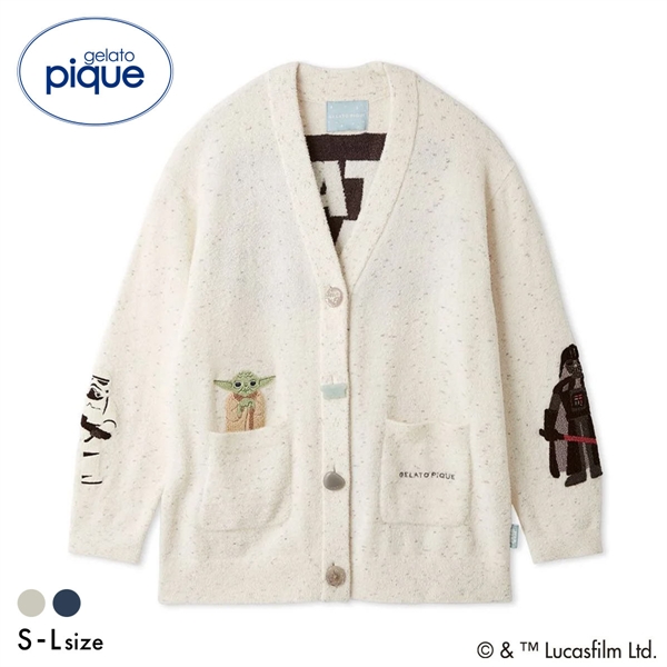 ジェラートピケ STAR WARS ユニセックス スムーズィーキャラクターワッペンカーディガン ジェラピケ スターウォーズ gelato pique UNISEX