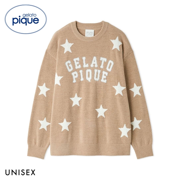 ジェラートピケ ユニセックス UNISEX エアリーモコカレッジスタージャガードプルオーバー ジェラピケ パジャマ ルームウェア gelato pique