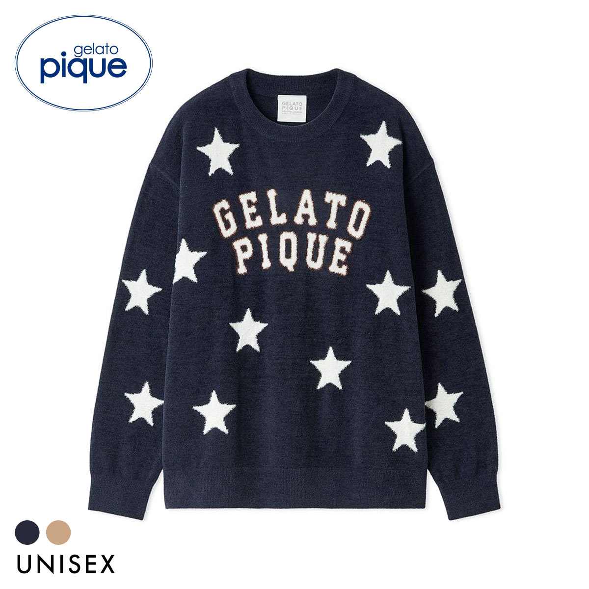 ジェラートピケ ユニセックス UNISEX エアリーモコカレッジスタージャガードプルオーバー ジェラピケ パジャマ ルームウェア gelato pique