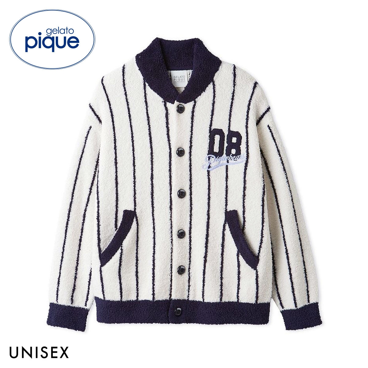 ジェラートピケ UNISEX ベビモコスポーティジャガードブルゾン ジェラピケ パジャマ ルームウェア gelato pique ユニセックス(OW-オフホワイト-S-M)