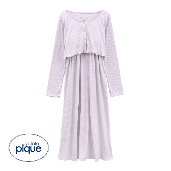 ジェラートピケ gelato pique レディース マタニティリブワンピース パジャマ ルームウェア ジェラピケ