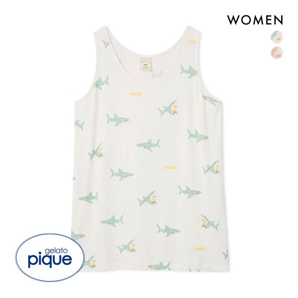 30%OFF ジェラートピケ レディース 接触冷感 SHARK柄タンクワンピース ジェラピケ パジャマ ルームウェア gelato pique 30%OFF ジェラートピケ レディース 接触冷感 SHARK柄タンクワンピース ジェラピケ パジャマ ルームウェア gelato pique
