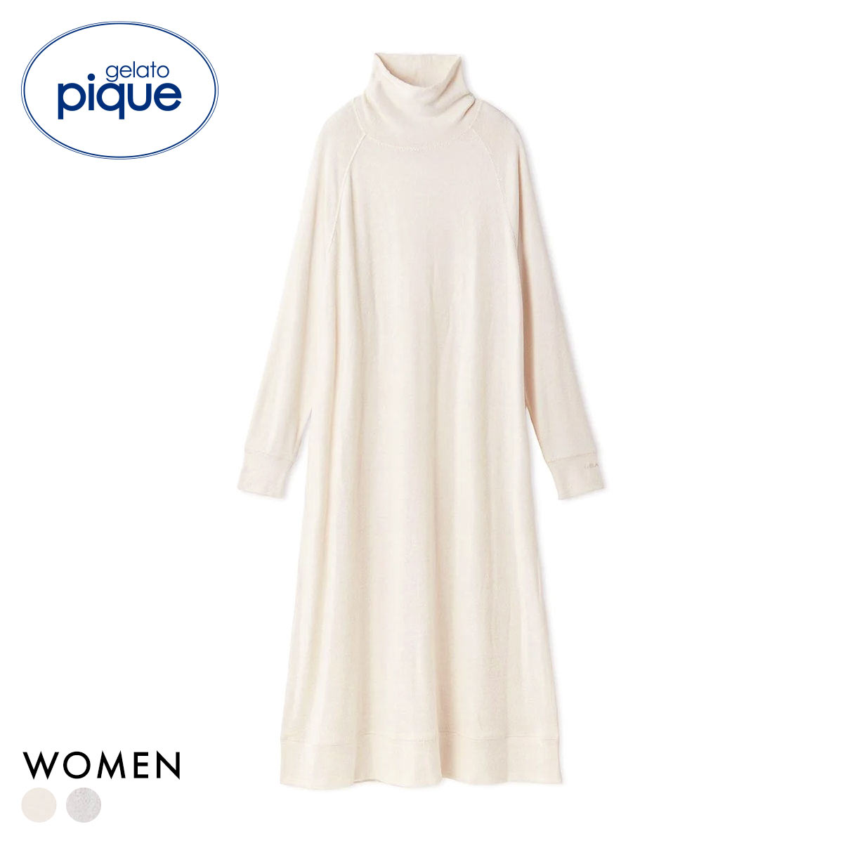 ジェラートピケ レディース スノーワンピース ジェラピケ パジャマ ルームウェア gelato pique(CR-クリーム-Free)