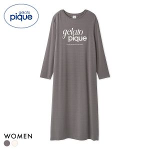 ジェラートピケ レディース レーヨンロゴワンピース ジェラピケ パジャマ ルームウェア gelato pique