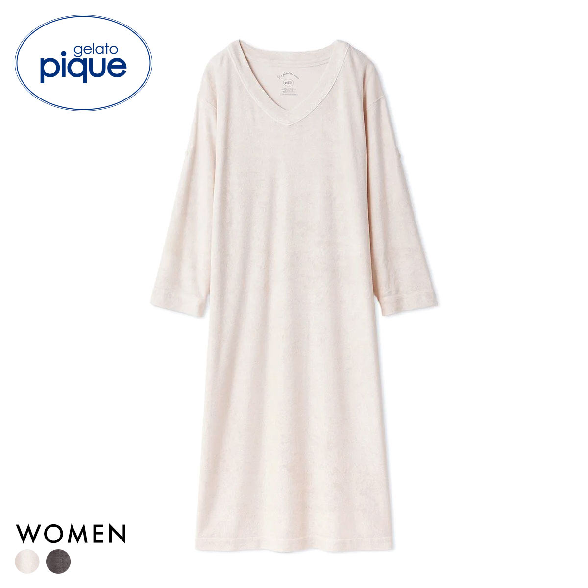 ジェラートピケ レディース パイルワンピース ジェラピケ パジャマ ルームウェア gelato pique(BE-ベージュ-Free)