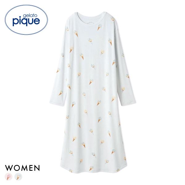 ジェラートピケ レディース アイス柄ワンピース ジェラピケ パジャマ ルームウェア gelato pique