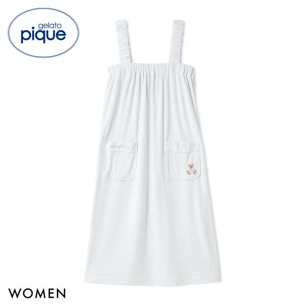 ジェラートピケ レディース 吸水パイルベア刺繍2wayワンピース ジェラピケ パジャマ ルームウェア gelato pique