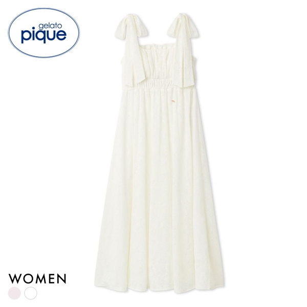 ジェラートピケ レディース さくらレーシージャガードカップインワンピース カップ付き ジェラピケ パジャマ ルームウェア gelato pique