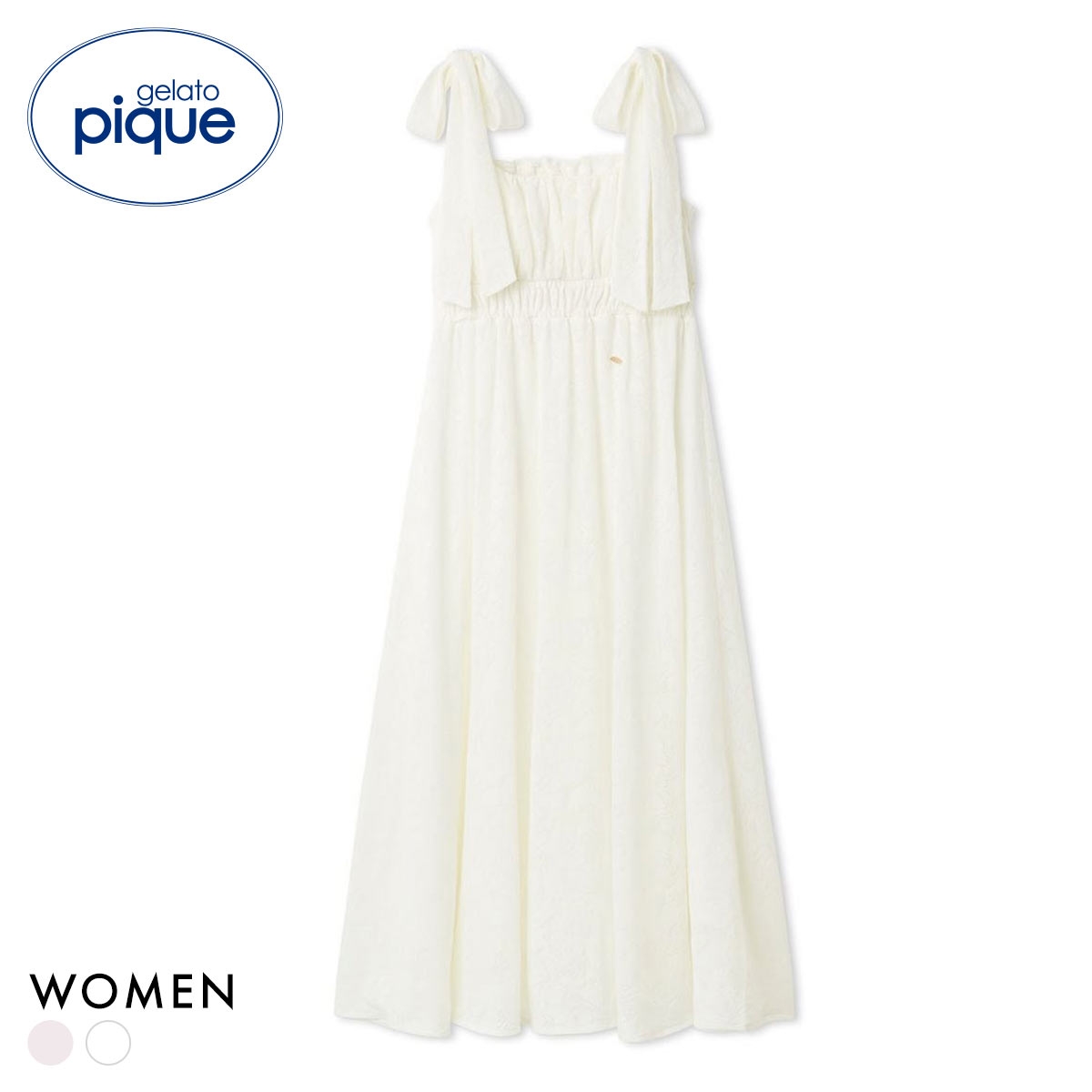 ジェラートピケ レディース さくらレーシージャガードカップインワンピース カップ付き ジェラピケ パジャマ ルームウェア gelato pique(OW-オフホワイト-Free)
