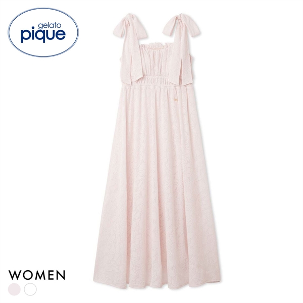 ジェラートピケ レディース さくらレーシージャガードカップインワンピース カップ付き ジェラピケ パジャマ ルームウェア gelato pique