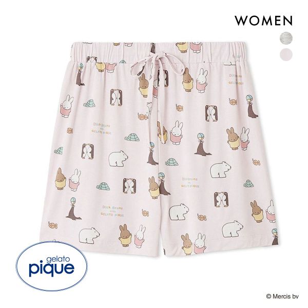 ジェラートピケ Dick Bruna 接触冷感 レディース 総柄ショートパンツ ジェラピケ ルームウェア パジャマ gelato pique