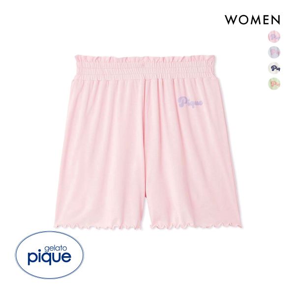 ジェラートピケ レディース カラフルロゴショートパンツ ジェラピケ パジャマ ルームウェア gelato pique