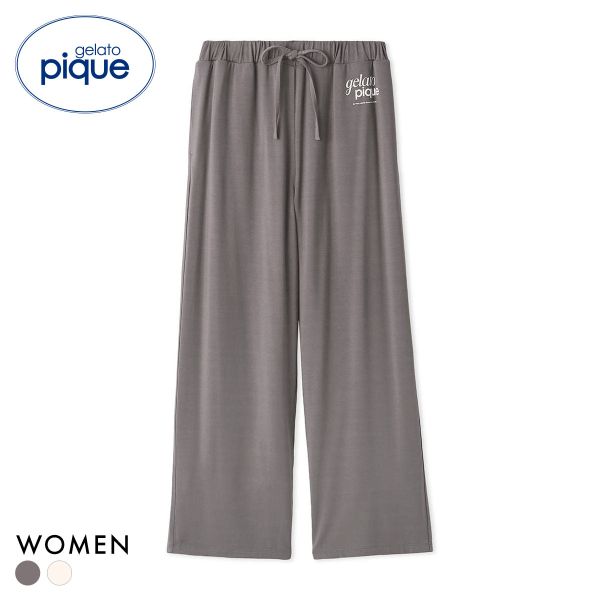 ジェラートピケ レディース レーヨンロゴロングパンツ ジェラピケ パジャマ ルームウェア gelato pique