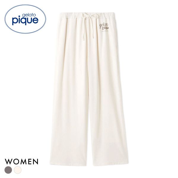 ジェラートピケ レディース レーヨンロゴロングパンツ ジェラピケ パジャマ ルームウェア gelato pique