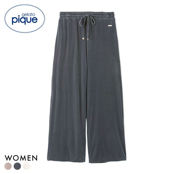 ジェラートピケ レディース ベロアロングパンツ ジェラピケ パジャマ ルームウェア gelato pique