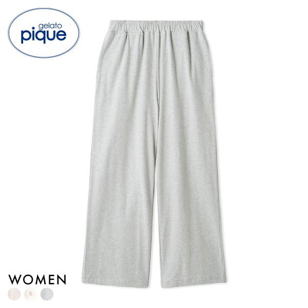 ジェラートピケ レディース カレッジロゴロングパンツ ジェラピケ パジャマ ルームウェア gelato pique