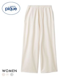 ジェラートピケ レディース カレッジロゴロングパンツ ジェラピケ パジャマ ルームウェア gelato pique