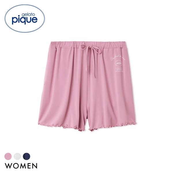ジェラートピケ レディース レーヨンロゴメローショートパンツ ジェラピケ パジャマ ルームウェア gelato pique