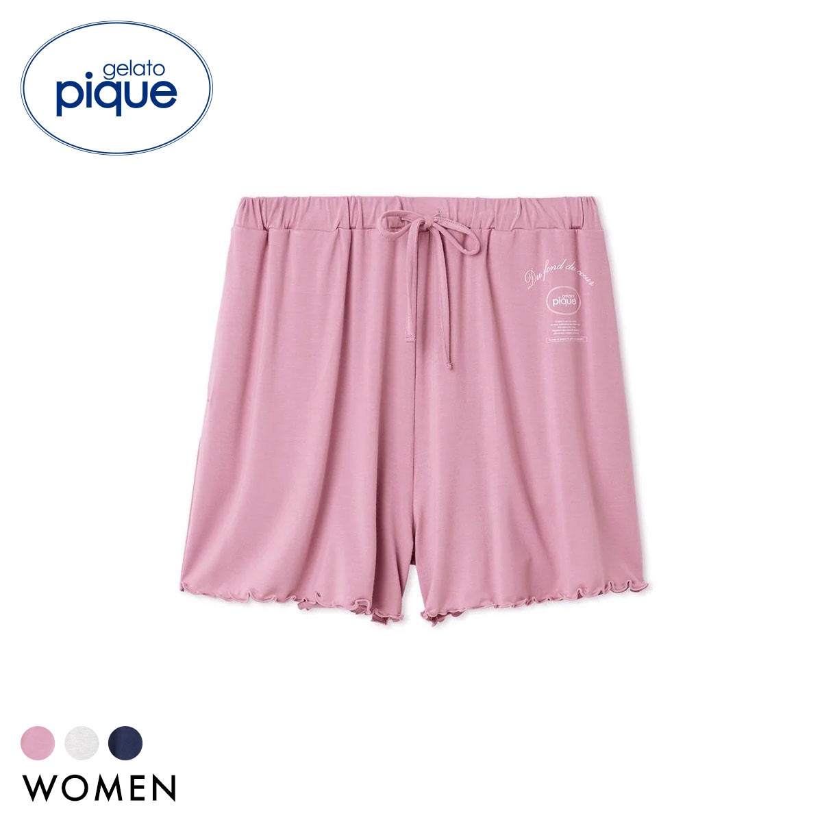 ジェラートピケ レディース レーヨンロゴメローショートパンツ ジェラピケ パジャマ ルームウェア gelato pique