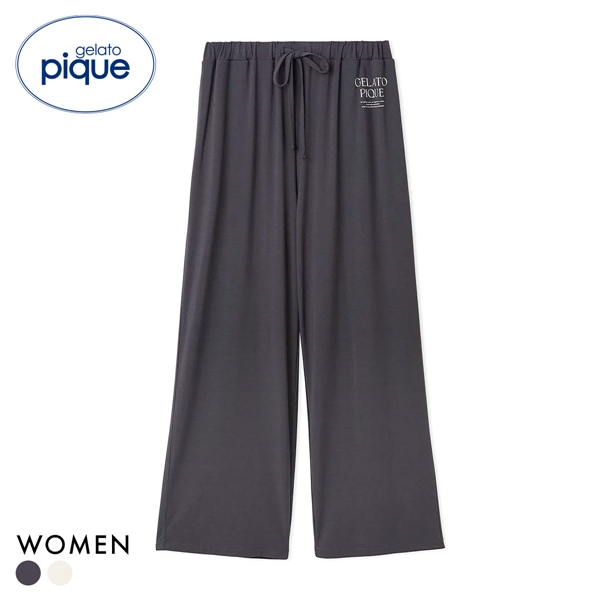 ジェラートピケ レディース レーヨンロゴロングパンツ ジェラピケ パジャマ ルームウェア gelato pique