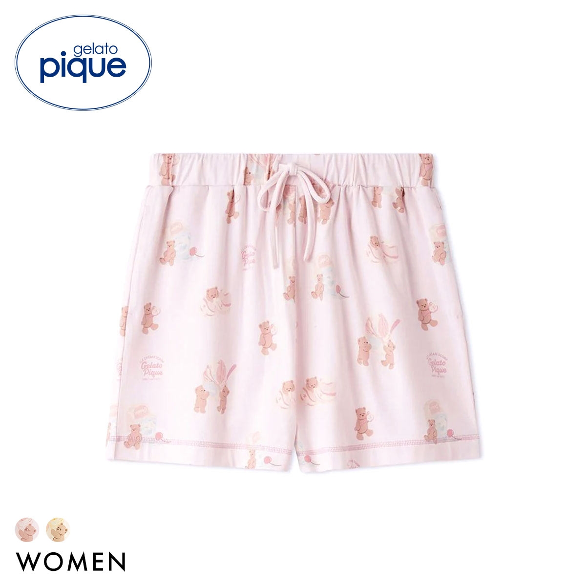 ジェラートピケ レディース アイスクリームベア柄ショートパンツ ジェラピケ パジャマ ルームウェア gelato pique