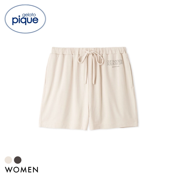 ジェラートピケ レディース 接触冷感 レーヨンロゴショートパンツ ジェラピケ パジャマ ルームウェア gelato pique