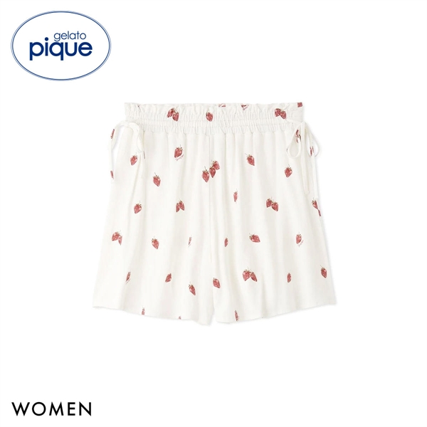 ジェラートピケ レディース ストロベリー柄ショートパンツ ジェラピケ パジャマ ルームウェア gelato pique