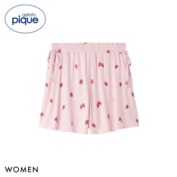 ジェラートピケ レディース ストロベリー柄ショートパンツ ジェラピケ パジャマ ルームウェア gelato pique