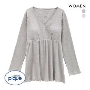 ジェラートピケ gelato pique レディース マタニティリブプルオーバー ジェラピケ パジャマ ルームウェア カップ付き