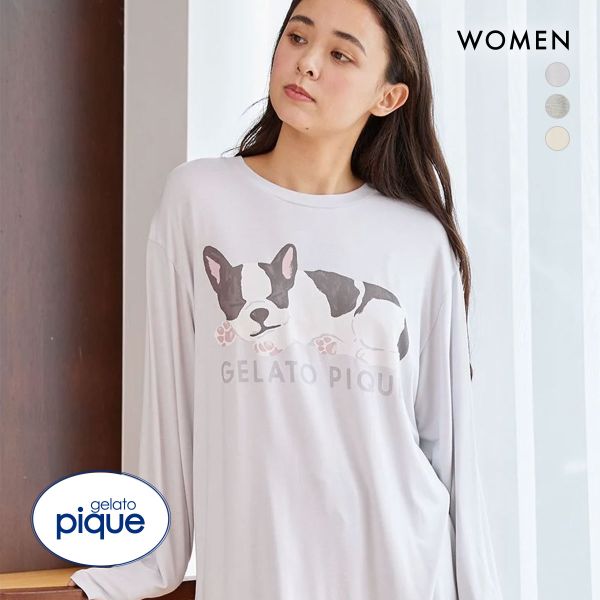 20%OFF ジェラートピケ レディース SLEEPING DOGワンポイントロンT ジェラピケ パジャマ ルームウェア gelato pique 20%OFF ジェラートピケ レディース SLEEPING DOGワンポイントロンT ジェラピケ パジャマ ルームウェア gelato pique