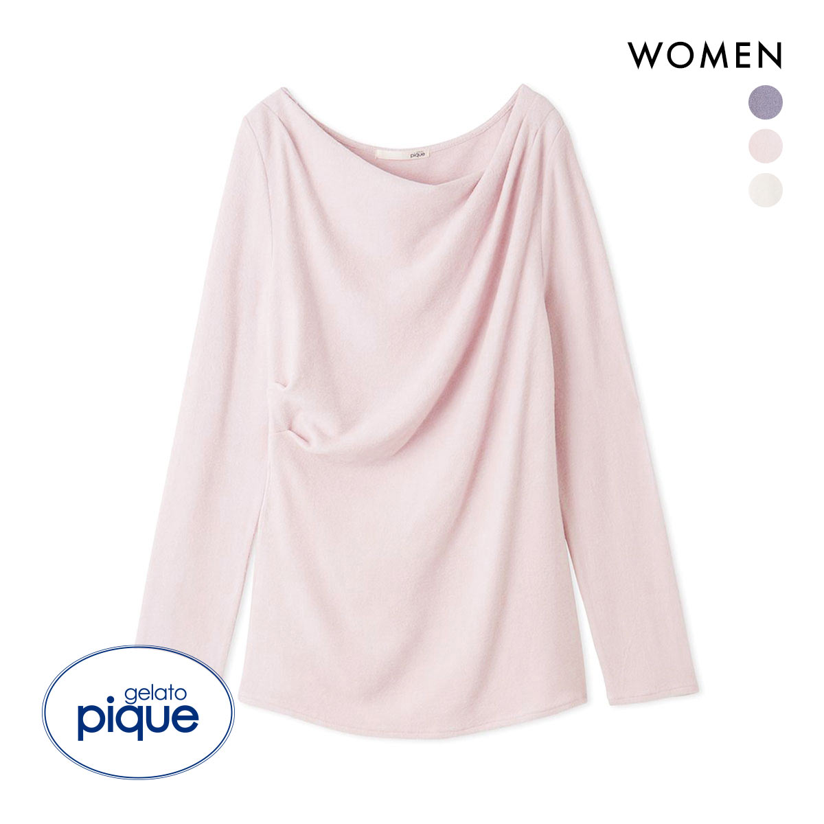 ジェラートピケ レディース スノープルオーバー ジェラピケ パジャマ ルームウェア gelato pique(PI-ピンク-Free)