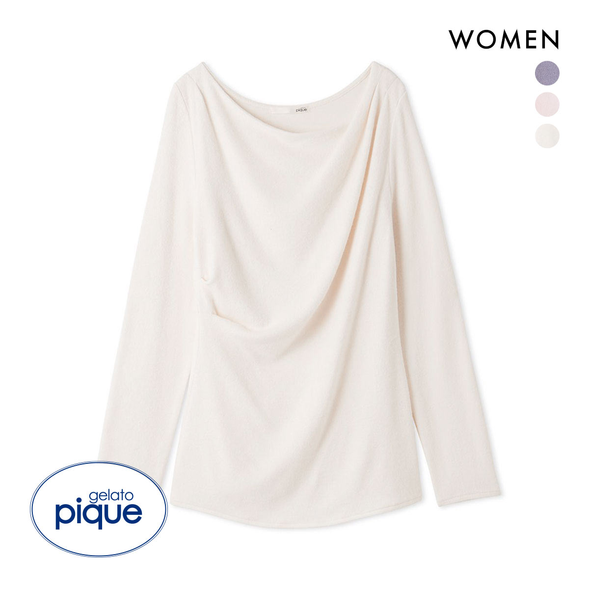ジェラートピケ レディース スノープルオーバー ジェラピケ パジャマ ルームウェア gelato pique(IV-アイボリー-Free)