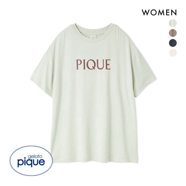 ジェラートピケ レディース 接触冷感 カラーレーヨンロゴTシャツ ジェラピケ パジャマ ルームウェア gelato pique