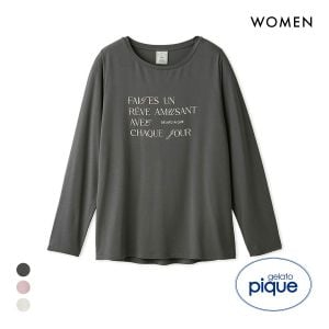ジェラートピケ レディース フェミニンレーヨンロゴロンT ジェラピケ パジャマ ルームウェア gelato pique