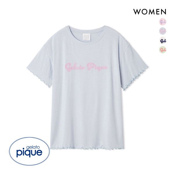ジェラートピケ レディース カラフルロゴTシャツ ジェラピケ パジャマ ルームウェア gelato pique