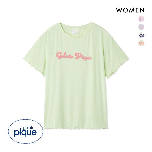 ジェラートピケ レディース カラフルロゴTシャツ ジェラピケ パジャマ ルームウェア gelato pique