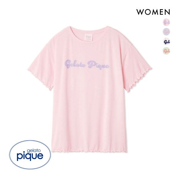 【メール便(22)】 ジェラートピケ レディース カラフルロゴTシャツ ジェラピケ パジャマ ルームウェア gelato pique 【メール便(22)】 ジェラートピケ レディース カラフルロゴTシャツ ジェラピケ パジャマ ルームウェア gelato pique