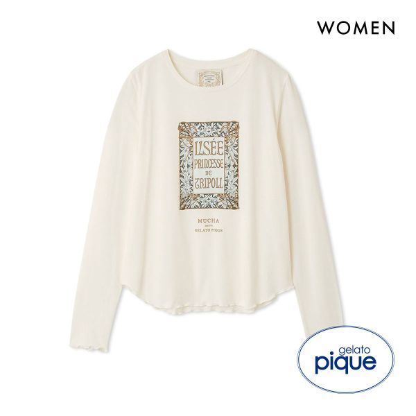 ジェラートピケ レディース MUCHA ワンポイントロンT ミュシャ ジェラピケ パジャマ ルームウェア gelato pique