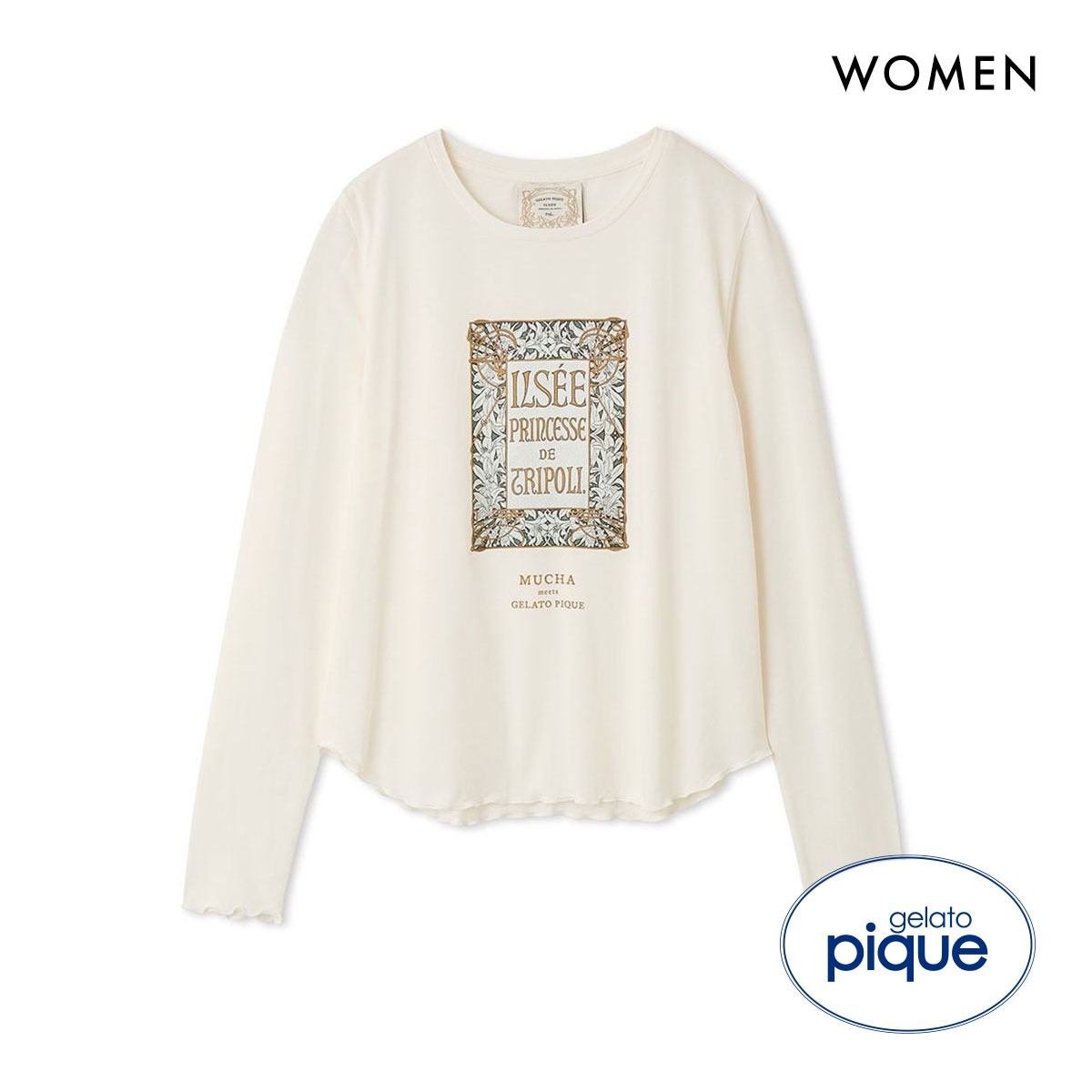 ジェラートピケ レディース MUCHA ワンポイントロンT ミュシャ ジェラピケ パジャマ ルームウェア gelato pique
