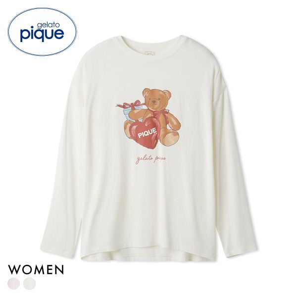 ジェラートピケ レディース フェイバリットワンポイントロンT ジェラピケ パジャマ ルームウェア gelato pique